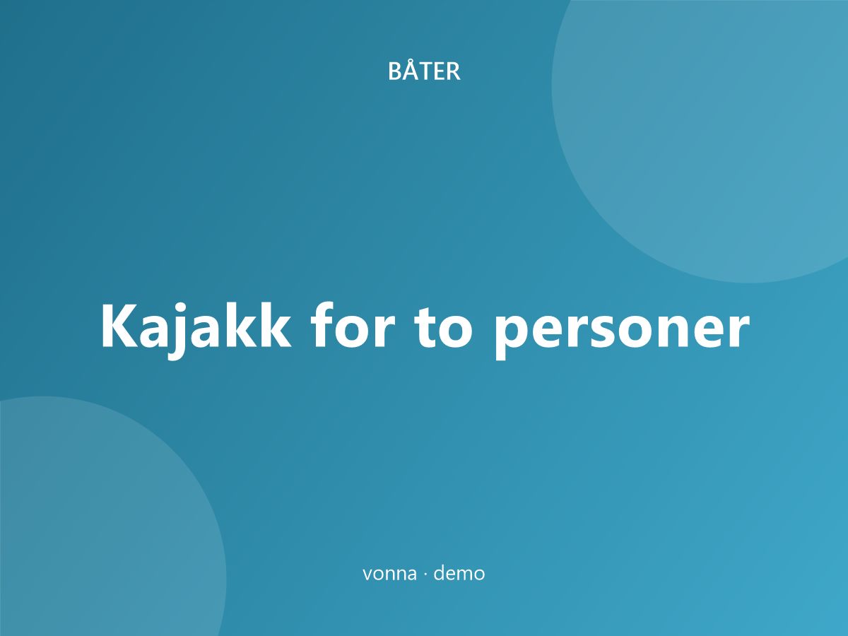Kajakk for to personer