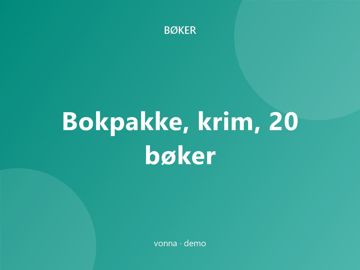 Bokpakke, krim, 20 bøker