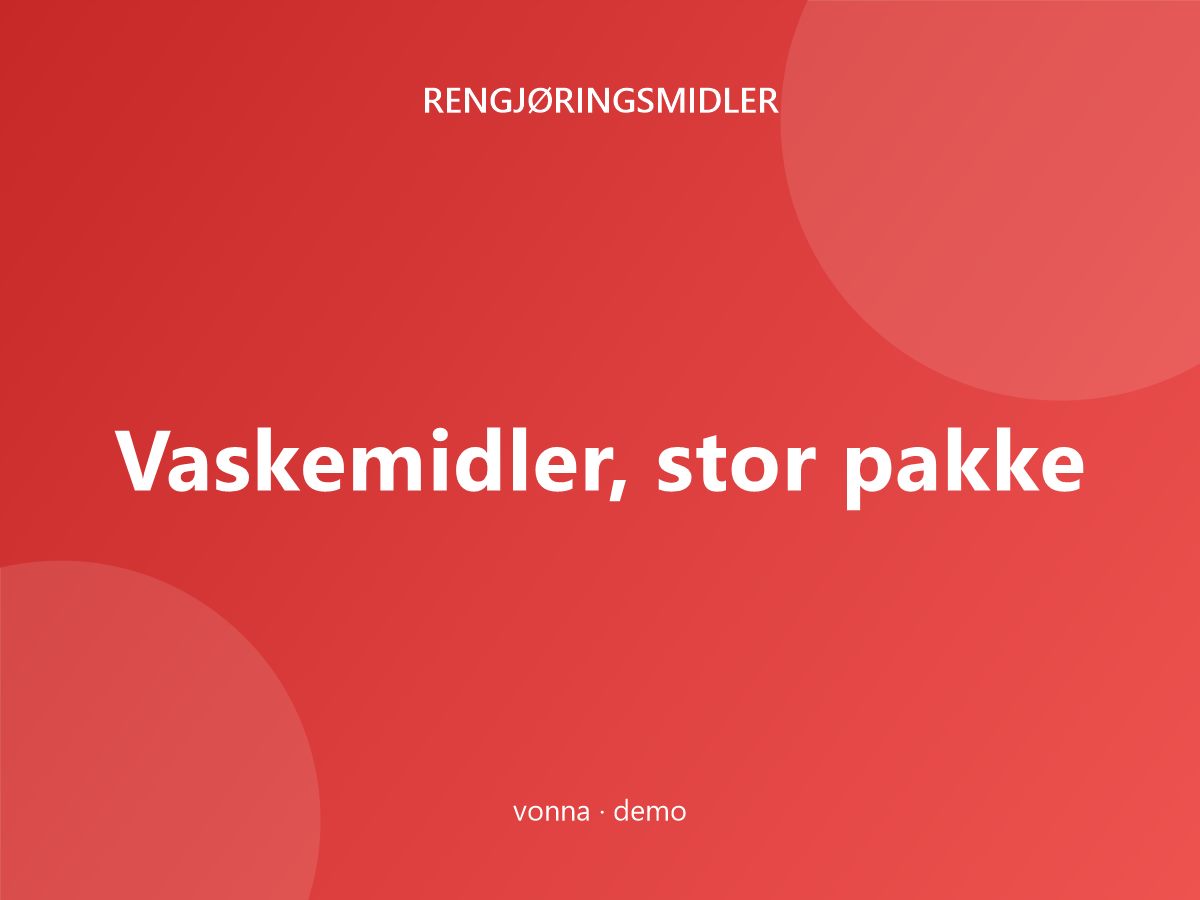 Vaskemidler, stor pakke