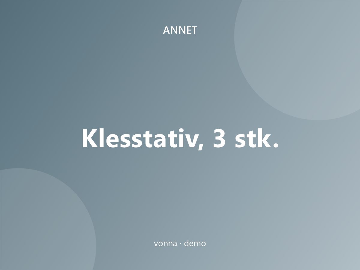 Klesstativ, 3 stk.