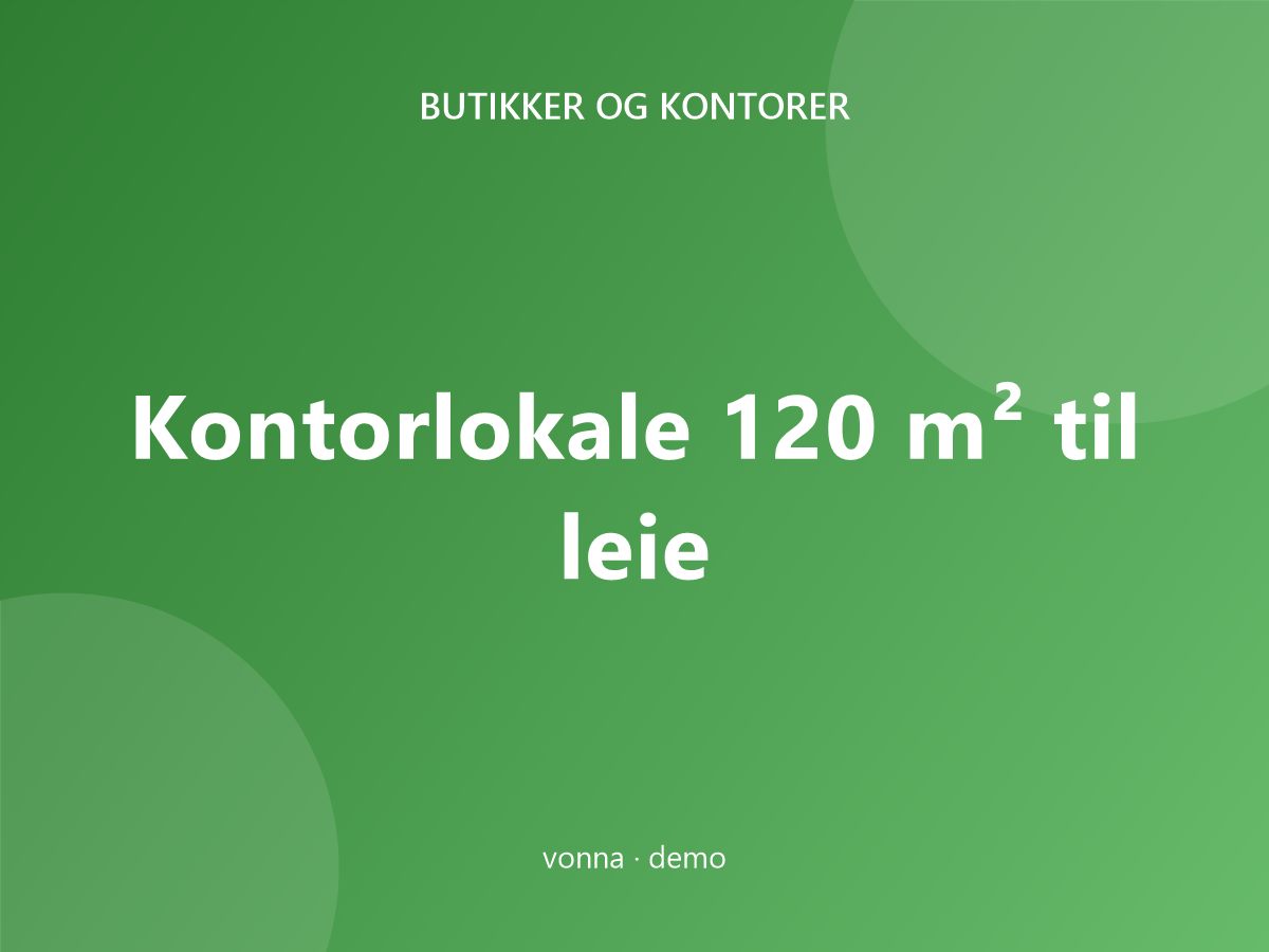 Kontorlokale 120 m² til leie