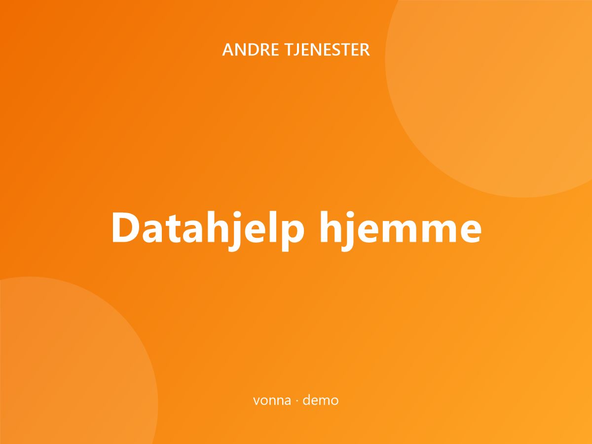 Datahjelp hjemme