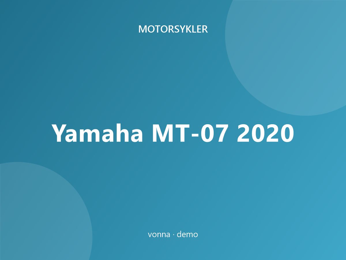 Yamaha MT-07 2020