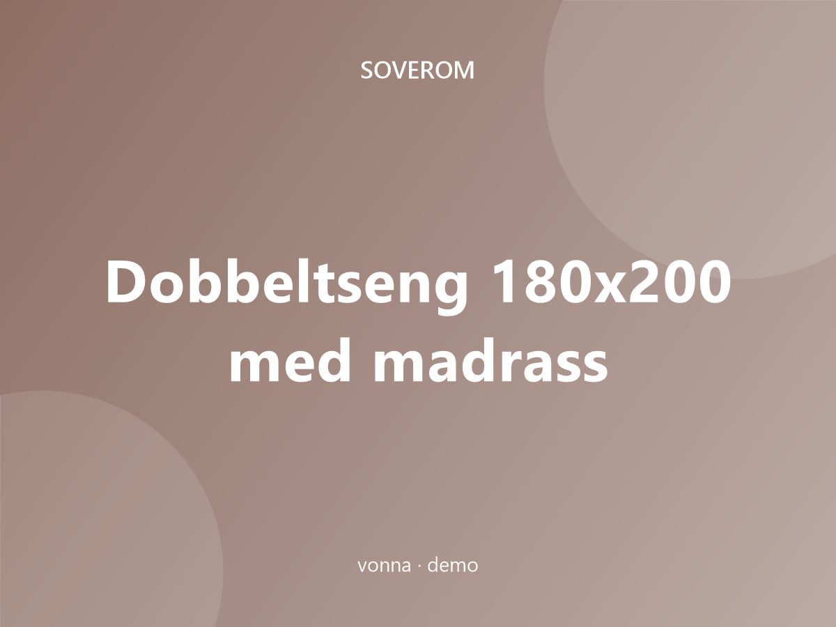 Dobbeltseng 180x200 med madrass