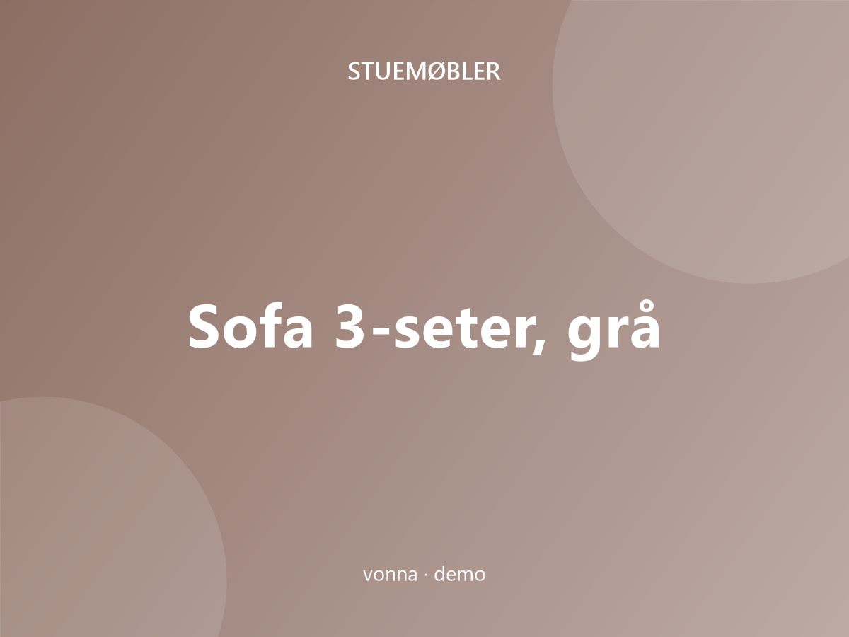 Sofa 3-seter, grå