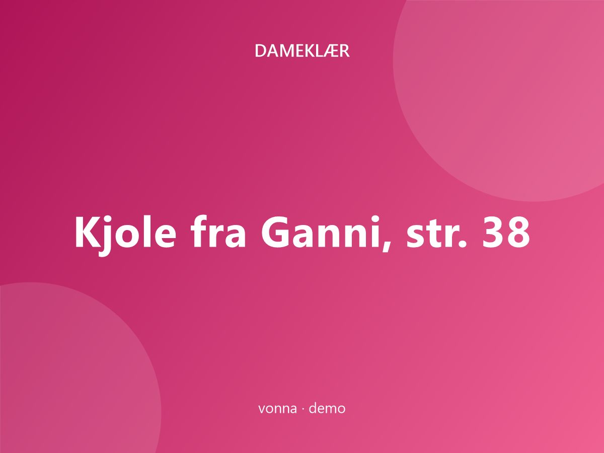 Kjole fra Ganni, str. 38