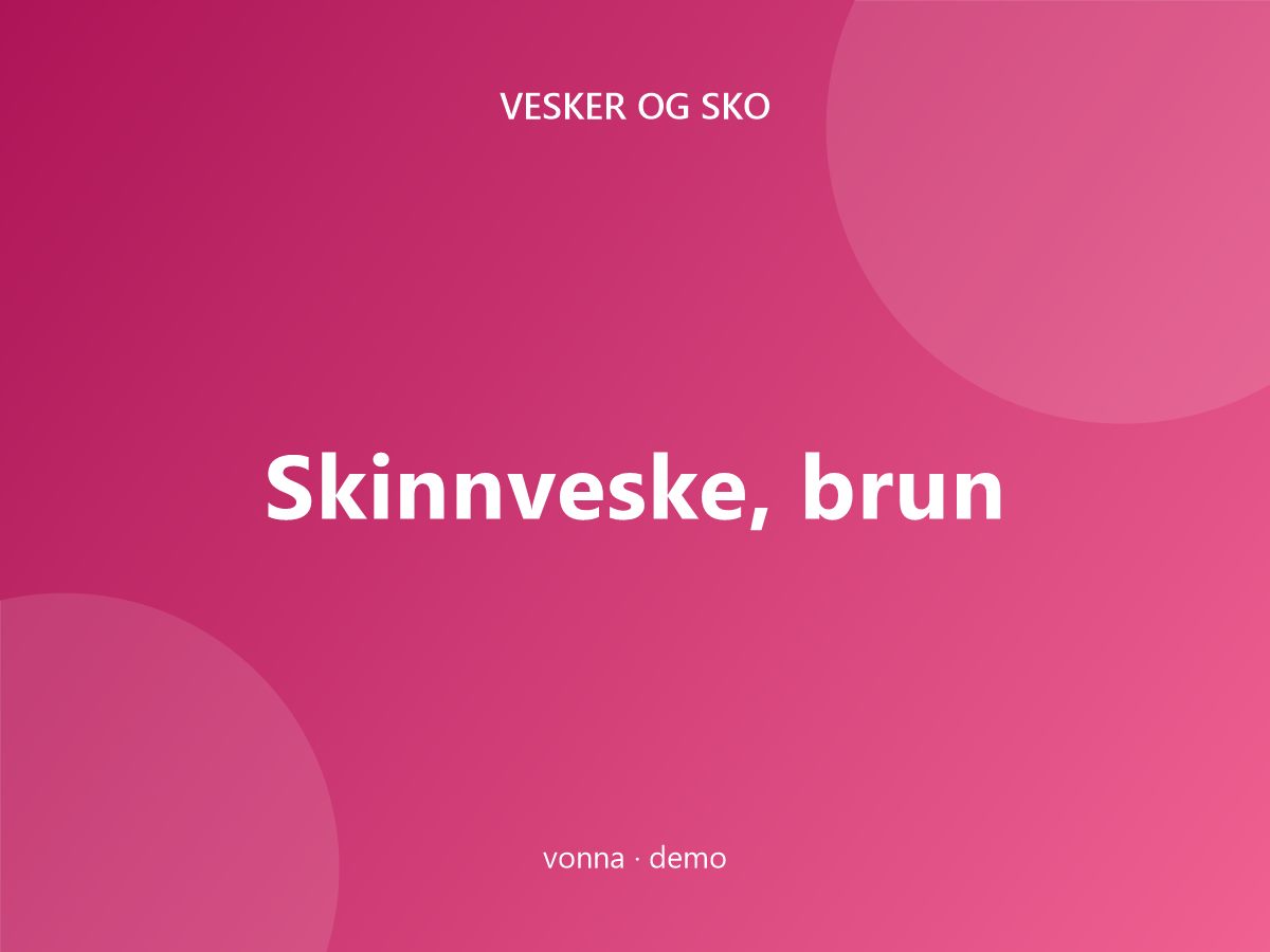 Skinnveske, brun