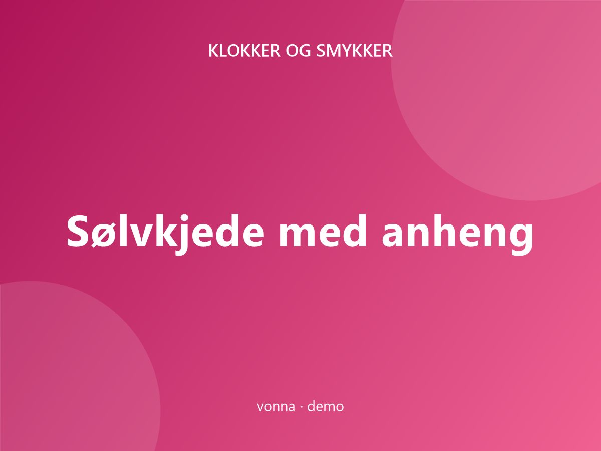Sølvkjede med anheng
