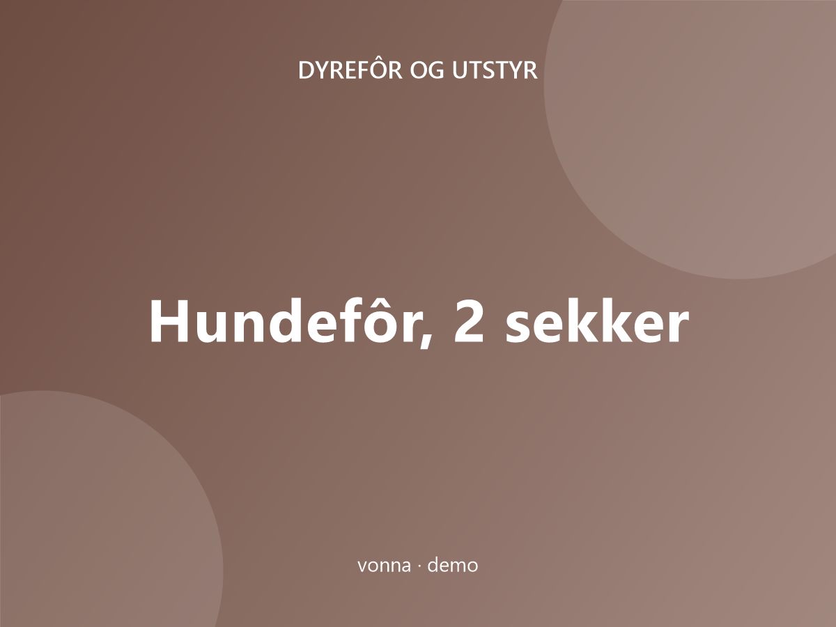 Hundefôr, 2 sekker
